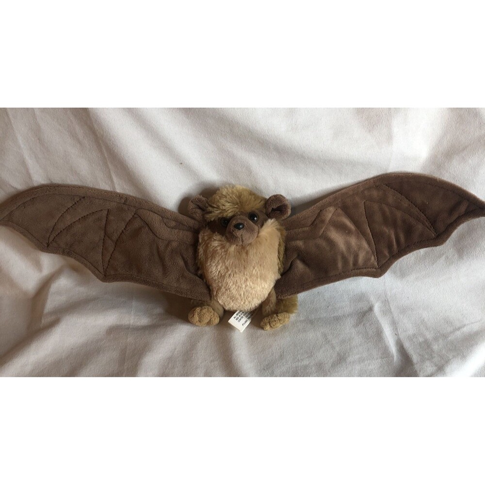 Wild Republic Brown Bat Plush Stuffed Animal Wing Span 18"